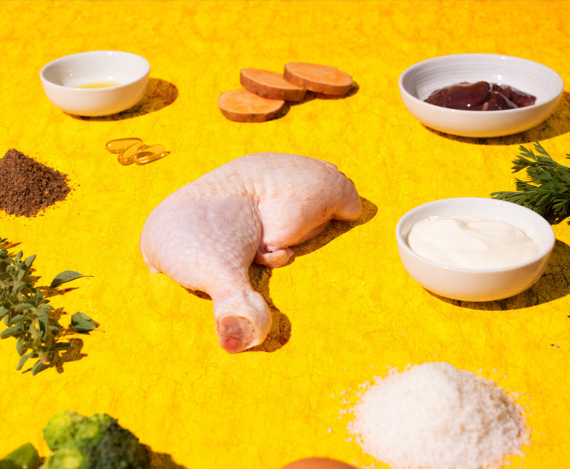 Ingredients used in Chick Magnet: chicken and other veggies