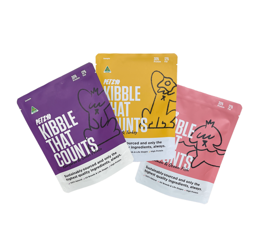 Bundles of sample pouch with three variety of flavors