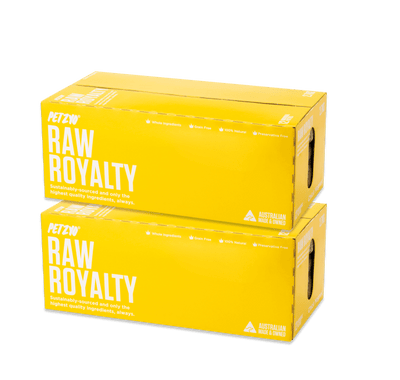 2 boxes of Kibble That Counts (Chicken flavor) stacked above one another