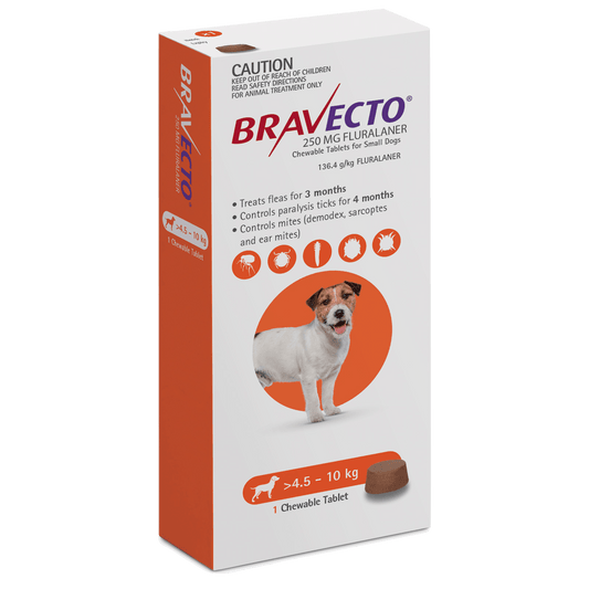 Bravecto Small Dog Orange 4.5-10kg 1-Pack - Petzyo