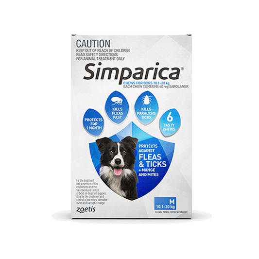 Simparica Treatment - Medium 10.1-20Kg - 3's (Blue)