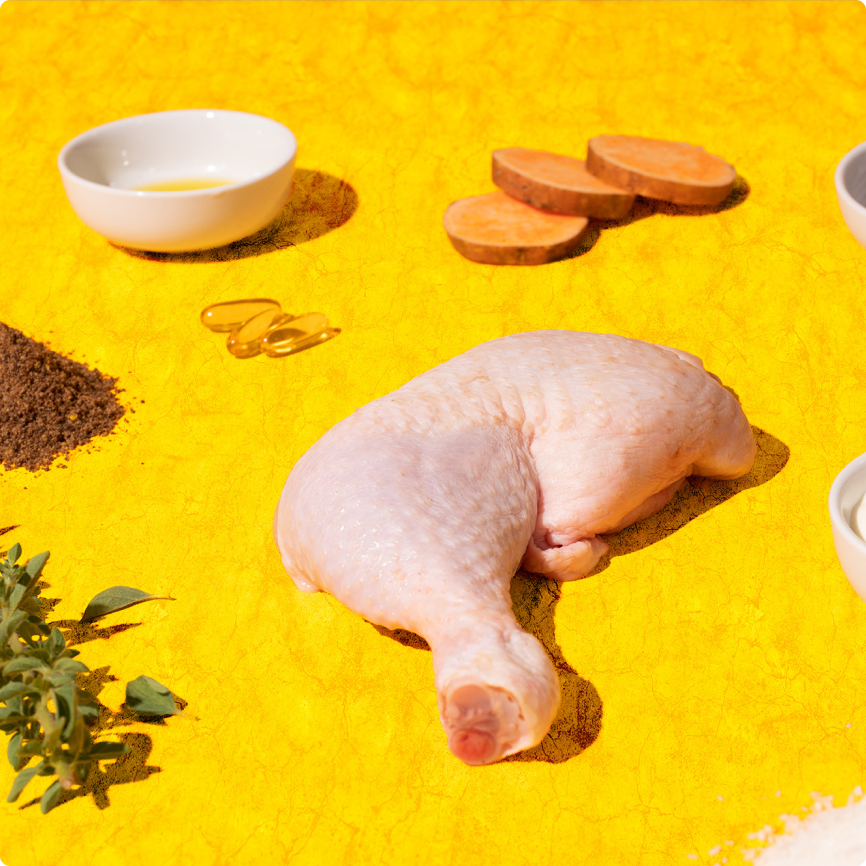 Ingredients used for Kibble That Counts (Chicken flavor)