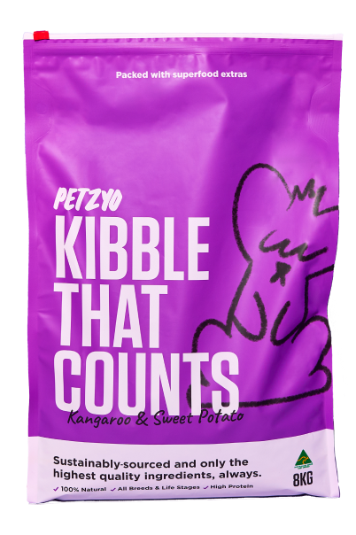 Petzyo's dry dog food "Kibble That Counts"