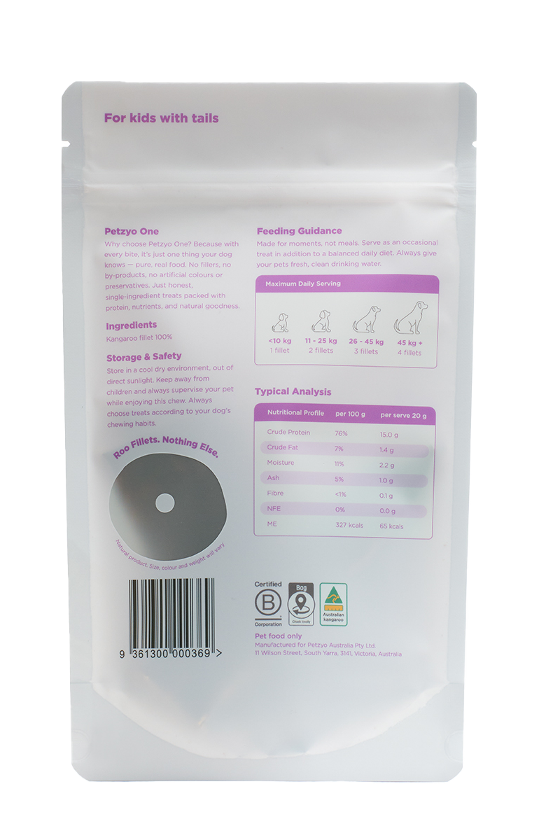 Petzyo One Roo Fillets 7+ Pieces (~80g)