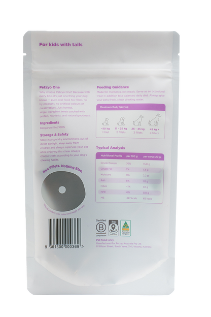 Petzyo One Roo Fillets 7+ Pieces (~80g)