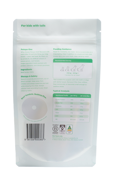 Petzyo One Beef Tendon 3 Pieces (~135g)