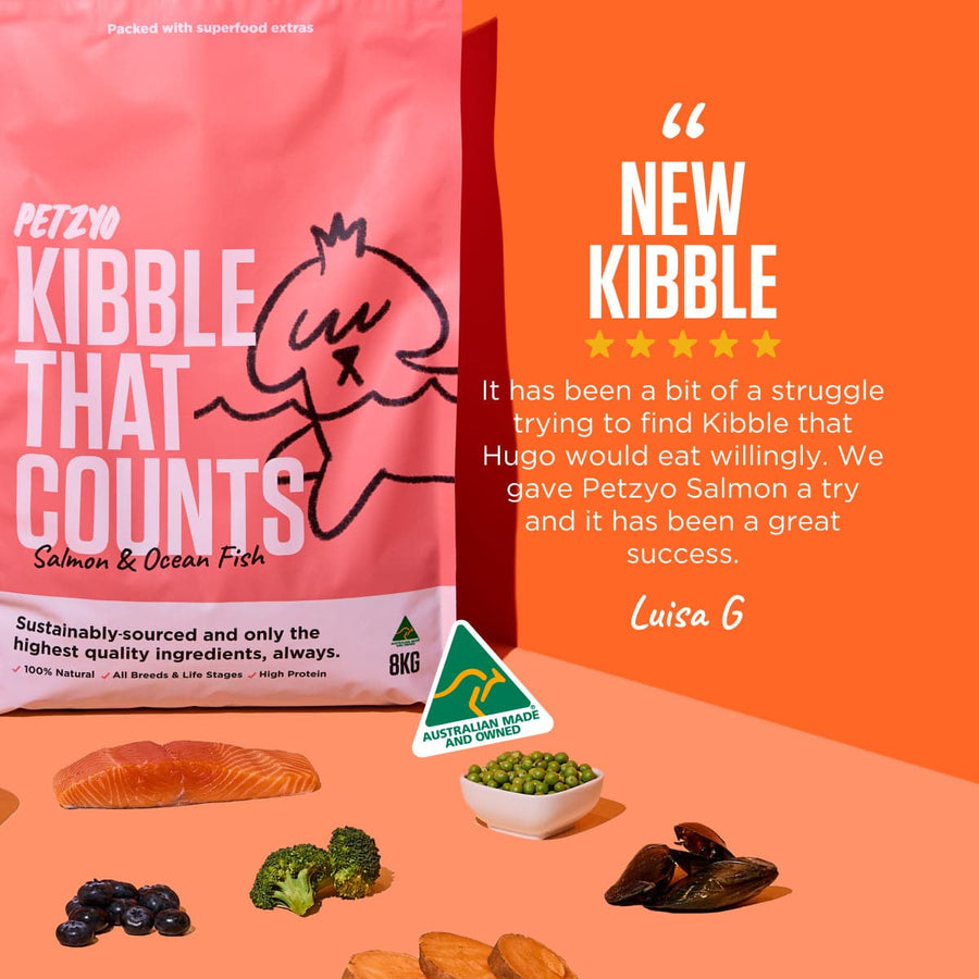 4kg Kibble That Counts - Salmon, Ocean Fish & Mussels | Petzyo