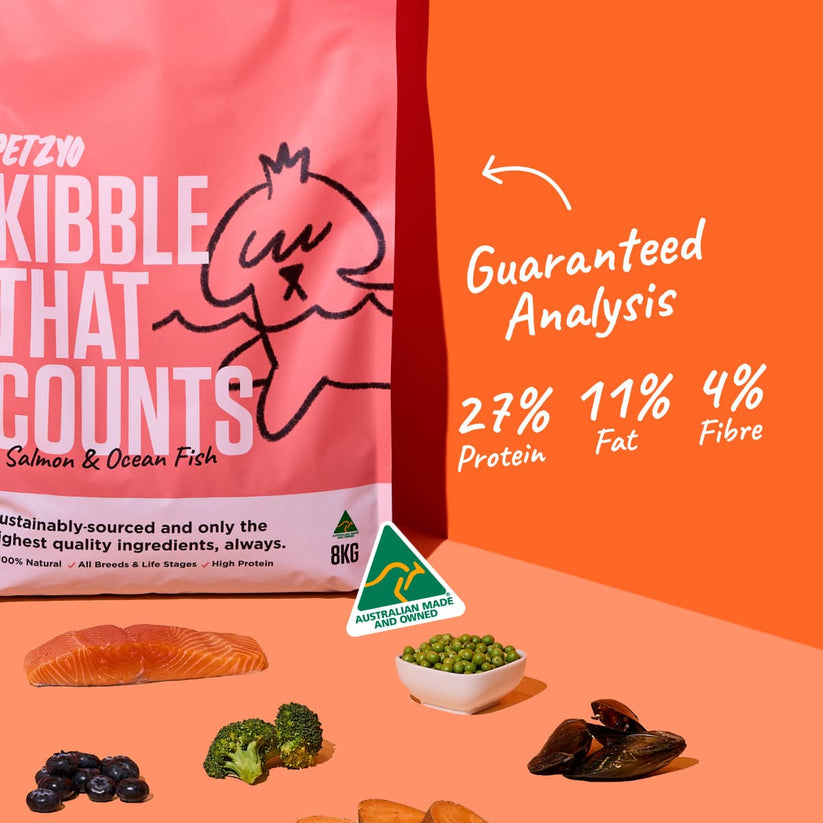 4kg Kibble That Counts - Salmon, Ocean Fish & Mussels | Petzyo
