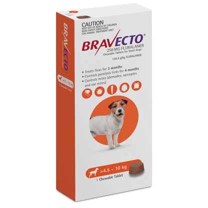 Bravecto Small Dog Orange 4.5-10kg 1-Pack - Petzyo
