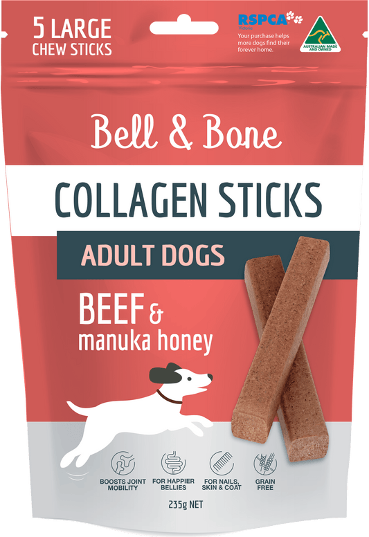Bell & Bone - Collagen Chew Sticks for Adult Dogs - Beef
