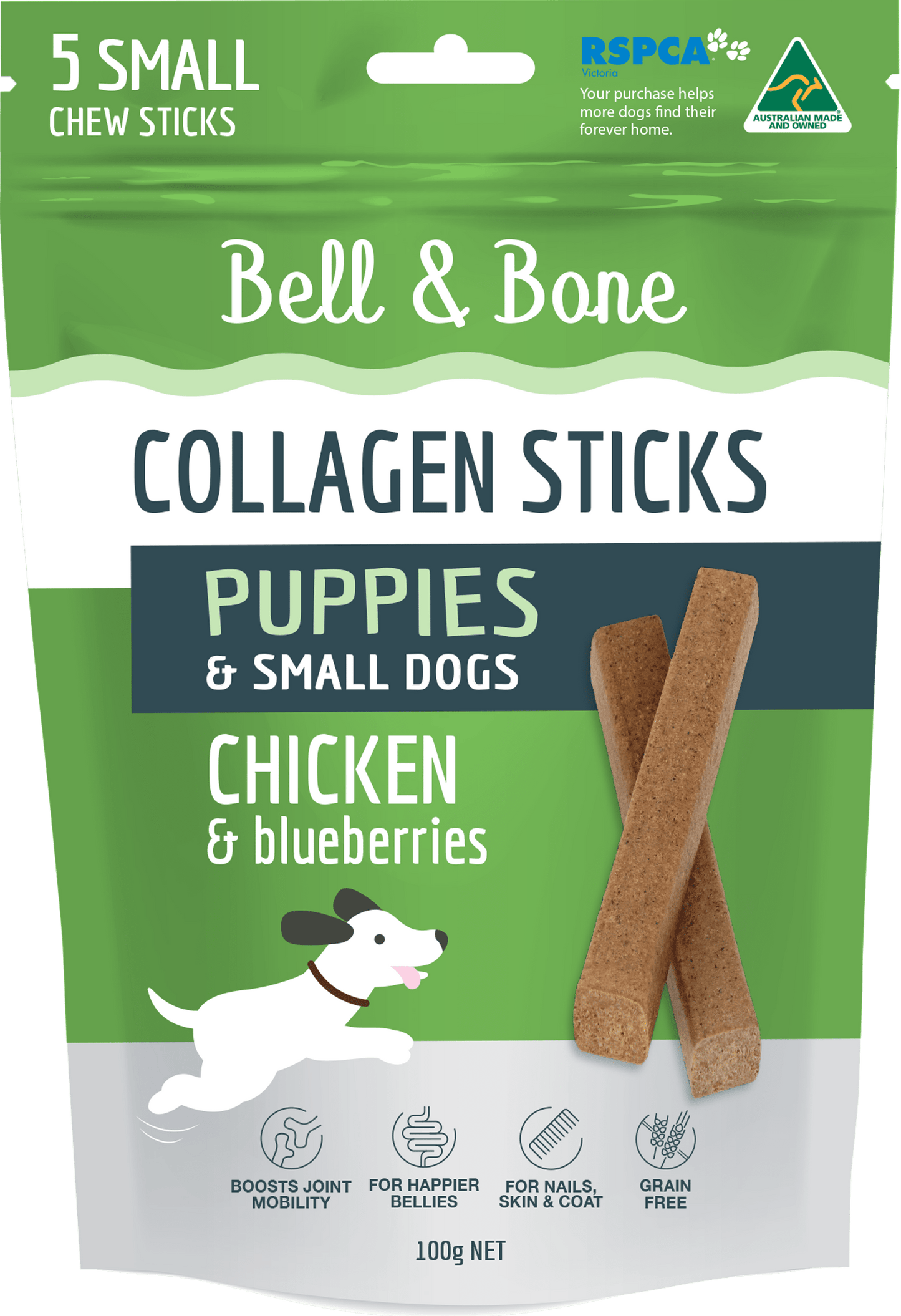 Bell & Bone - Collagen Chew Sticks for Puppies & Small Dogs - Chicken