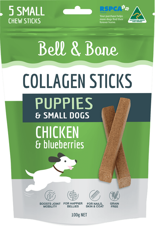 Bell & Bone - Collagen Chew Sticks for Puppies & Small Dogs - Chicken