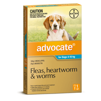 Advocate Treatment for Medium Dogs 4-10Kg 1's (Teal) - Petzyo