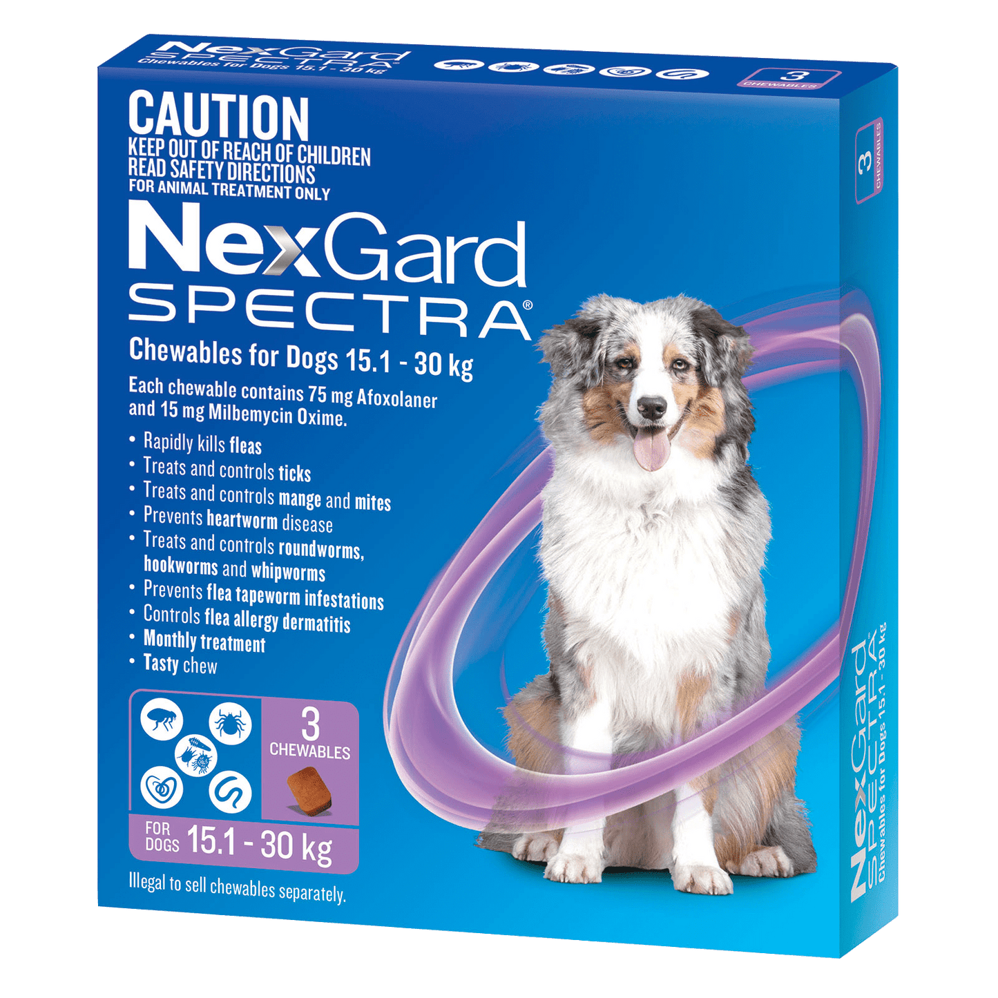 Nexgard Spectra Large Dog (15.1-30kg) 3-Pack - Petzyo