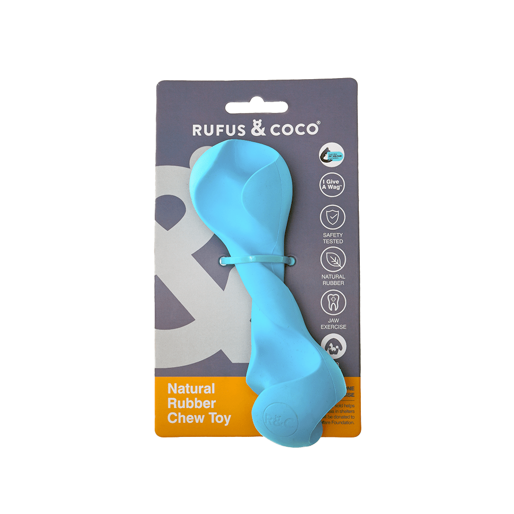 Rufus and Coco Natural Rubber Chew Toy - Multiple Colours - Petzyo