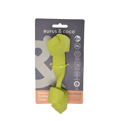 Rufus and Coco Natural Rubber Chew Toy - Multiple Colours - Petzyo