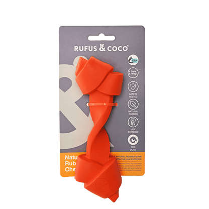 Rufus and Coco Natural Rubber Chew Toy - Multiple Colours - Petzyo