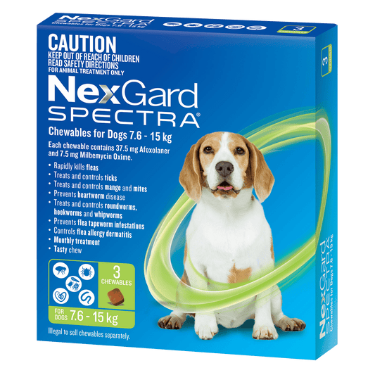 Nexgard Spectra Medium Dog (7.6-15kg) 3-Pack - Petzyo