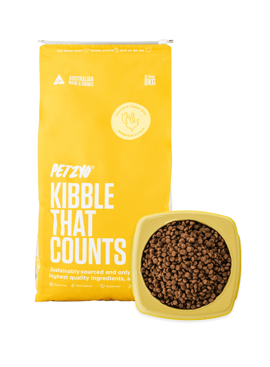 Petzyo Kibble That Counts - Chicken, Turkey and Superfood Extras Sample Bag - Petzyo