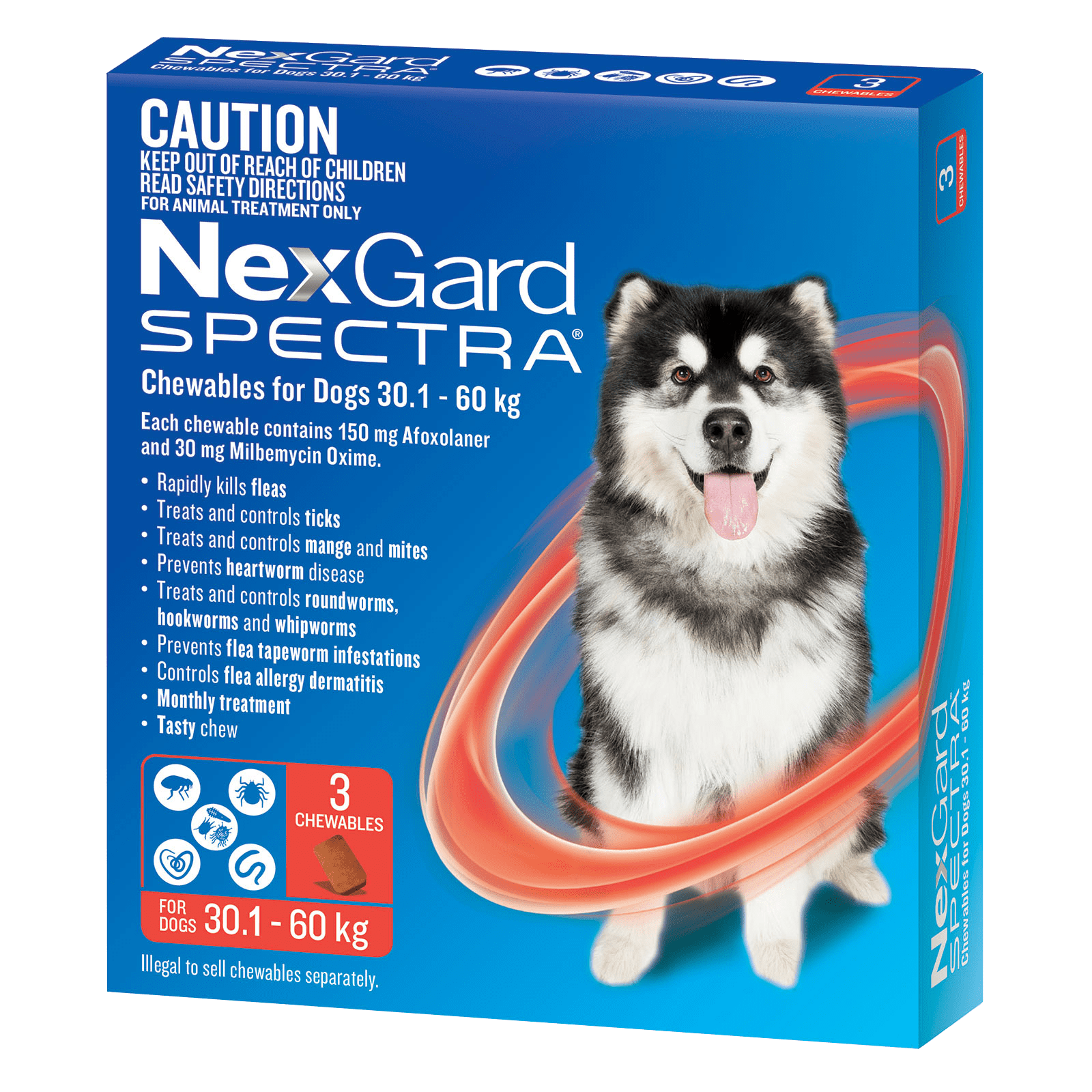 Nexgard Spectra Extra Large Dog (30.1-60kg) 3-Pack - Petzyo