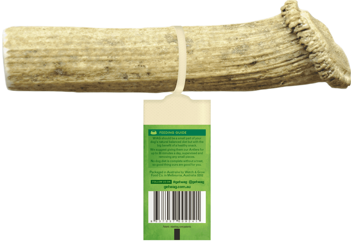 Get Wag - Split Antler Horn for Dog's Teeth - Multiple Sizes - Petzyo